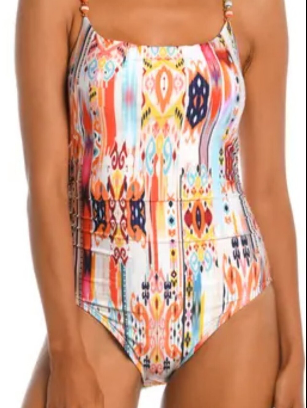La Blanca Multicolor Tribal Print One-Piece Swimsuit